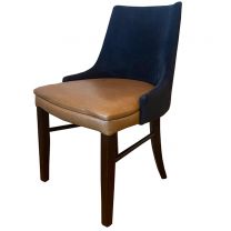 Blue Suede Restaurant Chair