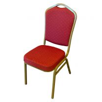 Red Banqueting Chair with Gold Frame