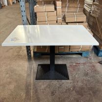 *Clearance* Werzalit White Outdoor Table with Step Base