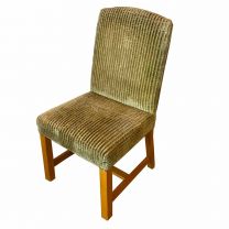 Green Stripe Cushioned Side Chair