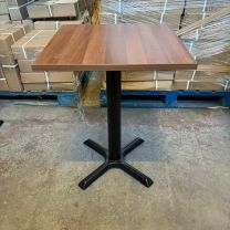 Warehouse Seconds Walnut 60x60cm Tops on New Samson B1 Base