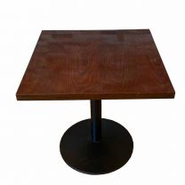 Walnut Wood Veneer 75x75 Lip Top Complete Dining Table