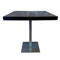 Dark Oak Laminate Table Top with a Stainless Steel Pedrali Base