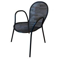 Black Metal Outdoor Stacking Chair