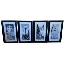 Set Of 4 Black Framed Pictures