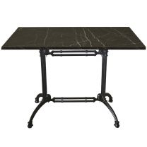 Black Marble Continental Complete Rectangle Table