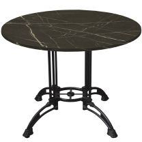 Black Marble Complete Continental Large Round Table