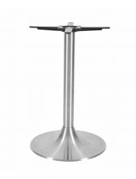Trumpet Small Dining Base - Brushed Steel Finish