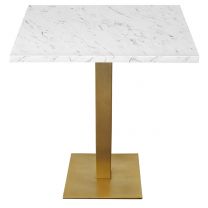 White Marble Complete Zeus Square Table