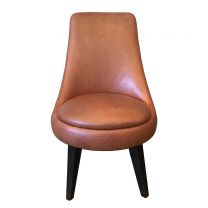 Peach Leather Low Chair