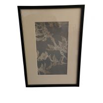 Large Black Picture Frame With Floral Print