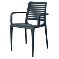 Lisbon Stackable Outdoor Armchair - Anthracite