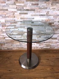 Pedrali Italian Designer Tempered Glass Table with 70cm Round Top