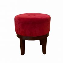 Red Suede Low Stool