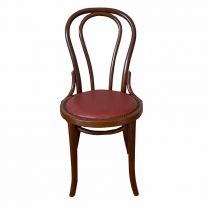 Used Bentwood Chair with Dark Red Seat Pad