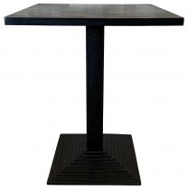 60cm x 60cm Square Black Wood Veneer Table