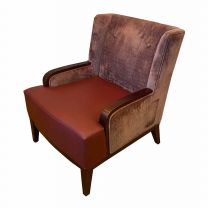 Wine Button Back Large Armchair