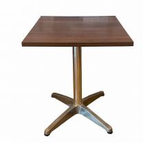 Used Walnut 60x60 Table with Aluminium Base